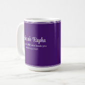 Ich bin der Herr, der dich in der Bibel Verse Lila Kaffeetasse (Vorderseite Links)