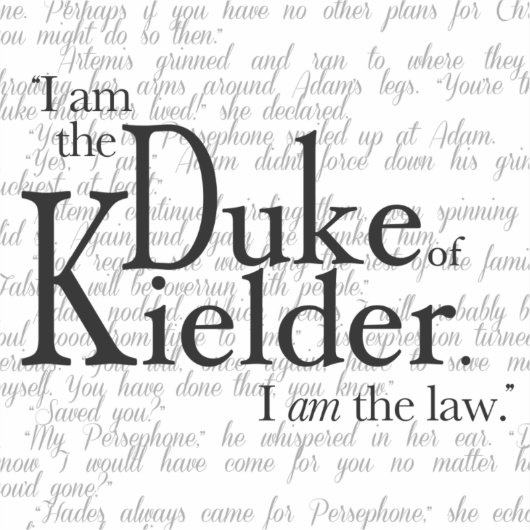 Ich bin der Herzog von Kielder, Aufkleber (Vorderseite)