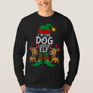 Ich bin der Hund-Lover-Elf, der Weihnachtsbaum-Bes T-Shirt