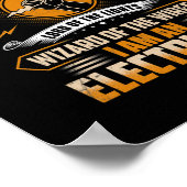 Ich bin der Hüter der Strömungen Funny Electrician Poster (Ecke)