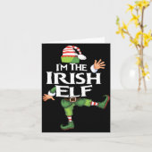 Ich bin der irische Elf Weihnachtsabend Xmas-Elf-T Karte (Gelbe Blume)