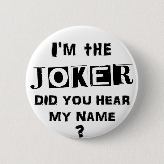 Ich bin der JOKER Button (Vorderseite)