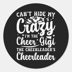Ich bin der Jubel Gigi der Cheerleader Cheerleader Runder Aufkleber