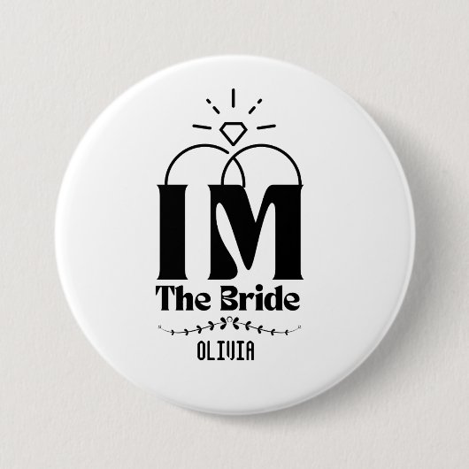 Ich bin der Junggeselinnen-Abschied des Brautennam Button (Vorderseite)