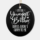Ich bin der jüngste Bruder Sarcastic Brother Cool Keramik Ornament (Links)