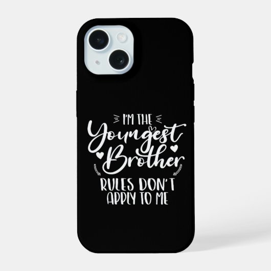 Ich bin der jüngste Bruder Sarcastic Bruder Cool iPhone 15 Hülle (Rückseite)
