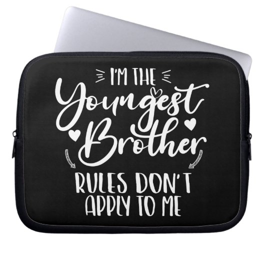 Ich bin der jüngste Bruder Sarcastic Bruder Cool Laptopschutzhülle (Vorderseite)