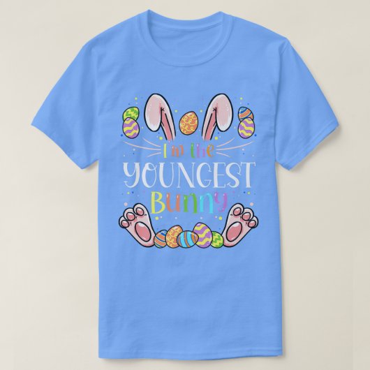 Ich bin der jüngste Bunny Matching Family Ostertei T-Shirt (Design vorne)