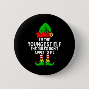 Ich bin der jüngste Elf passend zur familiären Wei Button