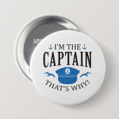 Ich bin der Kapitän Button (Vorne & Hinten)