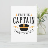 Ich bin der Kapitän Dankeskarte (Stehend Vorderseite)