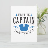 Ich bin der Kapitän Dankeskarte (Stehend Vorderseite)