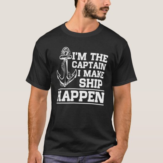 Ich bin der Kapitän, der das Motorboot des Schiffe T-Shirt (Vorderseite)