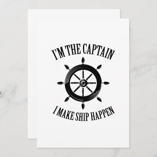 Ich bin der Kapitän, der das Schiff zum Segelboot (Vorne/Hinten)