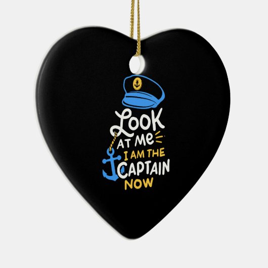 Ich bin der Kapitän, der jetzt Captain Gift bootet Keramik Ornament (Rechts)