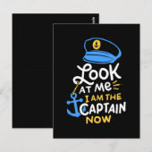 Ich bin der Kapitän, der jetzt Captain Gift bootet Postkarte (Vorne/Hinten)