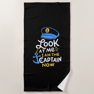 Ich bin der Kapitän, der jetzt Captain Gift bootet Strandtuch