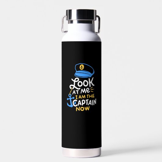 Ich bin der Kapitän, der jetzt Captain Gift bootet Trinkflasche (Vorne)