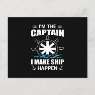 Ich bin der Kapitän, ich bringe das Schiff zum Lau Postkarte