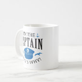 Ich bin der Kapitän Kaffeetasse (Vorderseite Links)