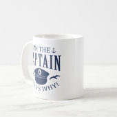 Ich bin der Kapitän Kaffeetasse (Vorderseite Links)