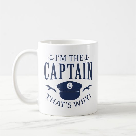 Ich bin der Kapitän Kaffeetasse (Links)