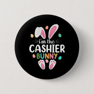 Ich bin der Kassierer Bunny Matching Family Oster Button