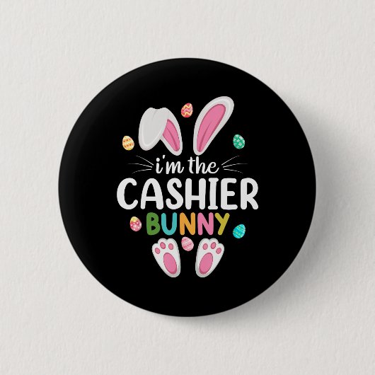 Ich bin der Kassierer Bunny Matching Family Oster Button (Vorderseite)