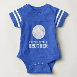 "Ich bin der kleine Bruder" Baseball Jersey Nummer Baby Strampler