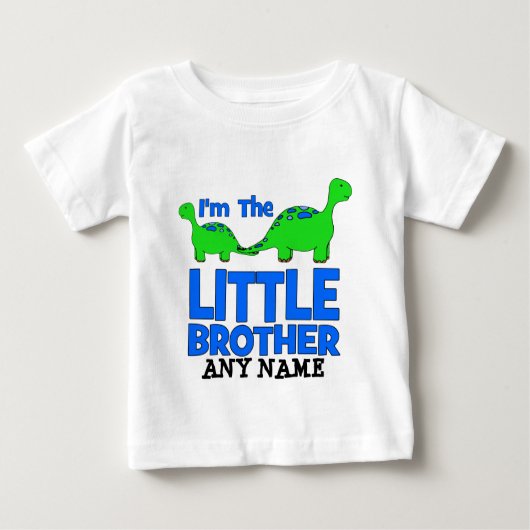 Ich bin der KLEINE BRUDER! Custom Dinosaur-Geschen Baby T-shirt (Vorderseite)