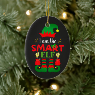 Ich bin der kluge Elf Keramik Ornament