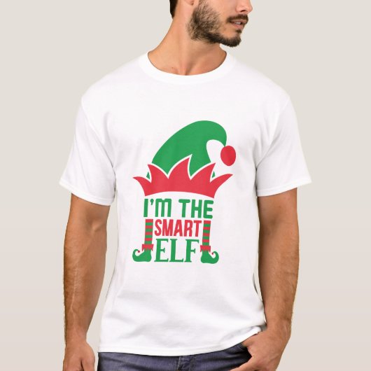 Ich bin der kluge Elf Weihnachtself T-Shirt (Vorderseite)