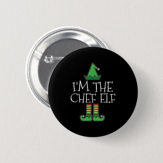 Ich bin der Koch Elf Matching Family Group Weihnac Button (Vorne & Hinten)