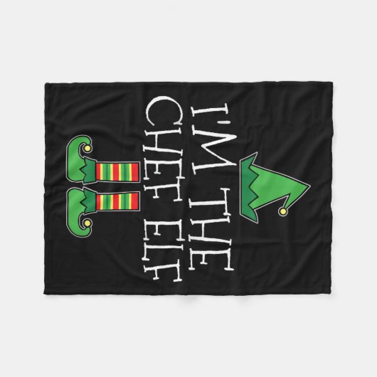 Ich bin der Koch Elf Matching Family Group Weihnac Fleecedecke (Vorderseite (Horizontal))