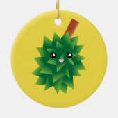 Ich bin der König der Früchte Durian Kawaii Manga Keramikornament (Hinten)