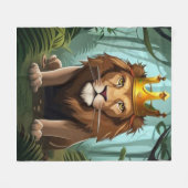 Ich bin der König des Dschungels! Fleecedecke (Vorderseite (Horizontal))