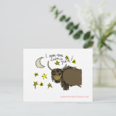 Ich bin der kosmische Yak Postkarte (Stehend Vorderseite)