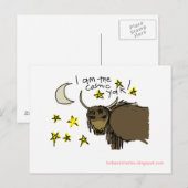 Ich bin der kosmische Yak Postkarte (Vorne/Hinten)