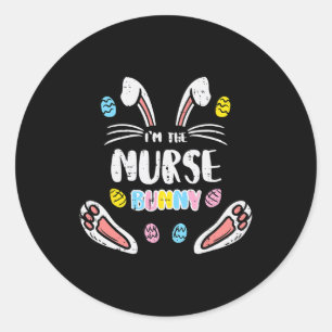 Ich bin der Krankenpfleger Hase Süße Ostern passen Runder Aufkleber