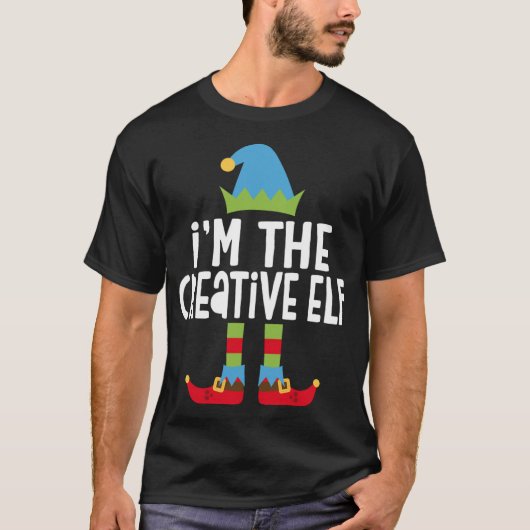 Ich bin der kreative Elf, der Weihnachtskostüm pas T-Shirt (Vorderseite)
