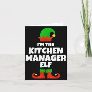 Ich bin der Küchenmanager-Elf-Familie-Pyjama-Chris Karte