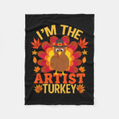 Ich bin der Künstler Türkei Funny Fall Herbst Than Fleecedecke (Vorderseite)
