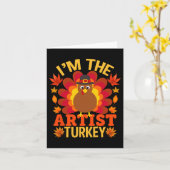 Ich bin der Künstler Türkei Funny Fall Herbst Than Karte (Gelbe Blume)