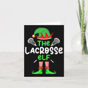 Ich bin der Lacrosse-Weihnachtself Familien-Matchi Karte