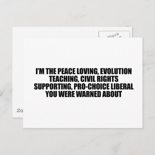Ich bin der Liberale, vor dem man dich gewarnt hat Postkarte (Vorne/Hinten)