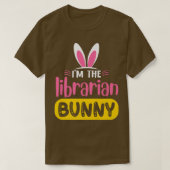 Ich bin der Librarian Bunny Rabbit Ears Egg Funny  T-Shirt (Design vorne)