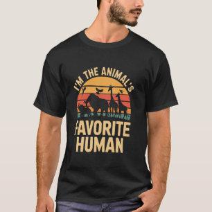 Ich bin der Lieblingsmensch der Tiere Retro Zoolog T-Shirt