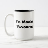 Ich bin der Lieblingssohn-Tasse der Mama Zweifarbige Tasse (Links)