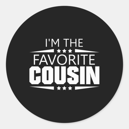Ich bin der liebste Cousin Runder Aufkleber (Vorderseite)