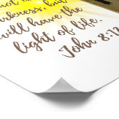 Ich bin der Light John 8:12 mit Light House Poster (Ecke)